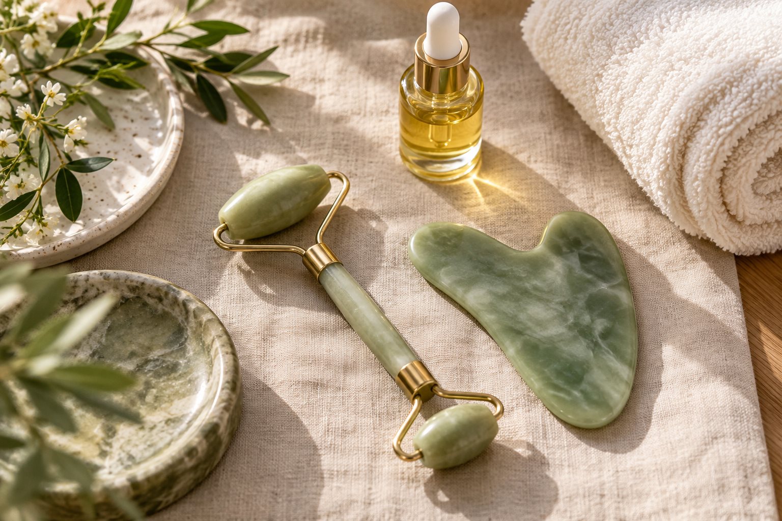 Warm natural spa photograph illustrating Facial Massage Techniques