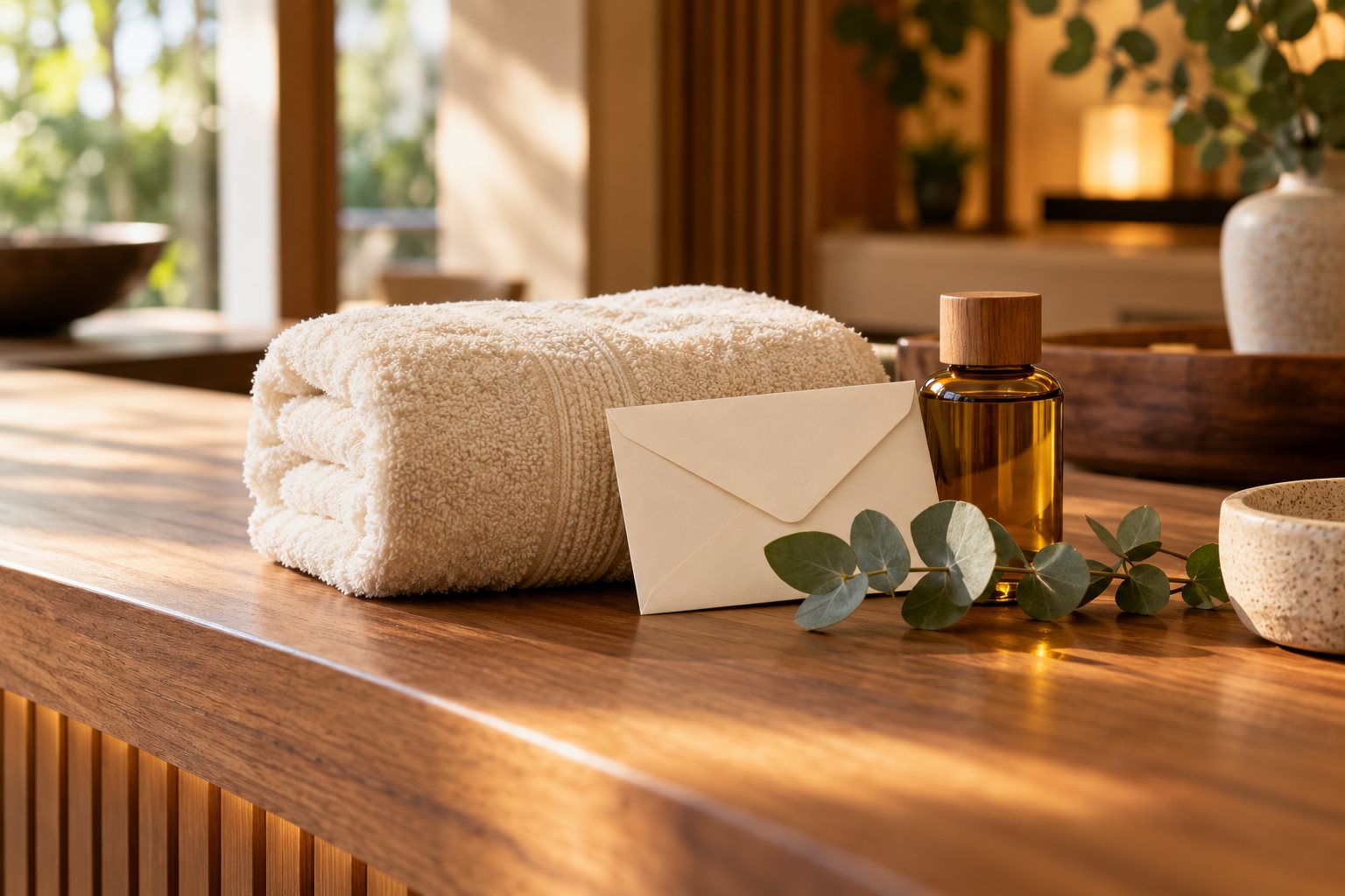 Warm natural spa photograph illustrating How Much to Tip for a Massage